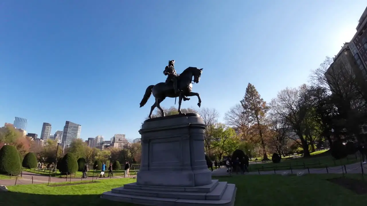 Equestrian Statue of George Washington Boston Public Park Massachusetts