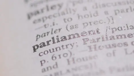 Close Up On Page Of Book Or Encyclopaedia With Plan Showing House Of Commons In London UK 2