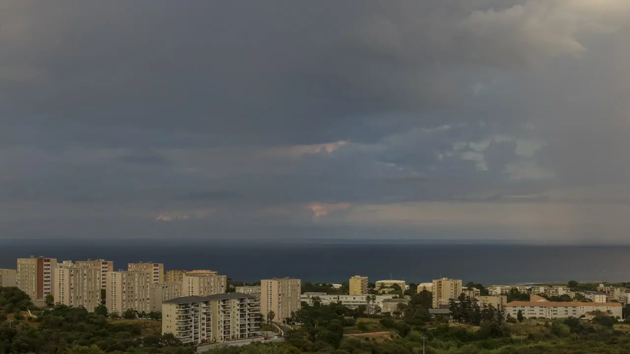 Day to Night Time-Lapse Apartment Buildings