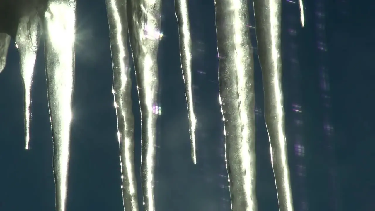 Icicles and Sun Time Lapse