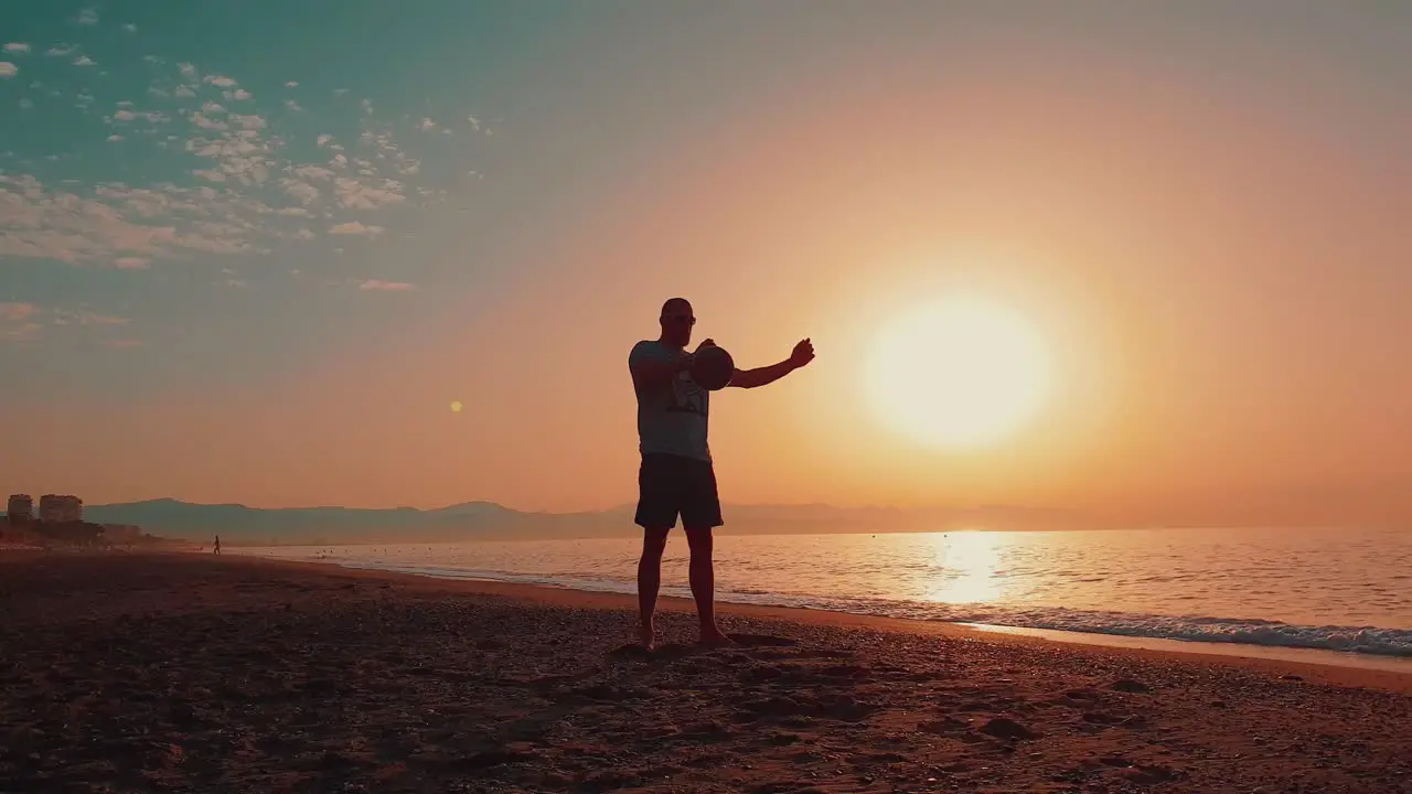 Kettlebell Exercises on the Beach