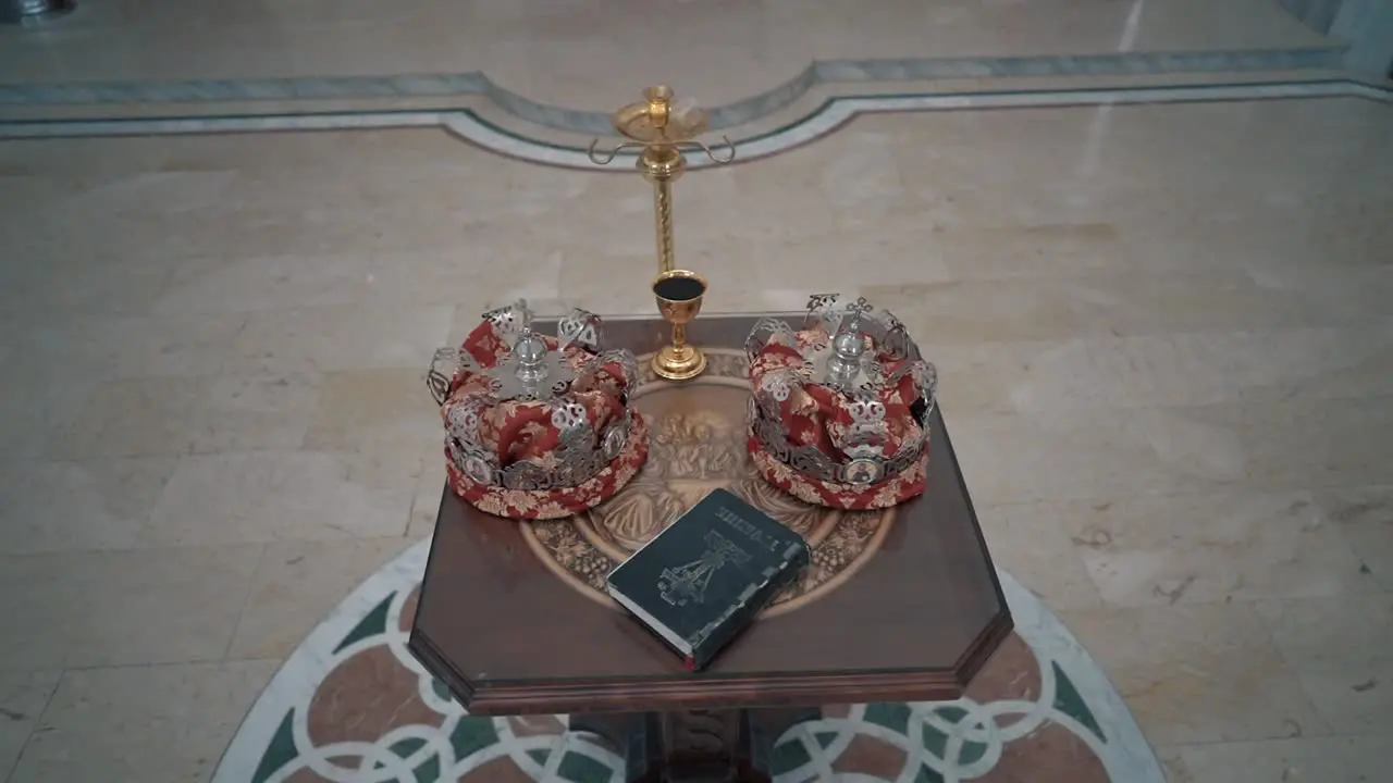 Wedding crowns Orthodox Church in Serbia