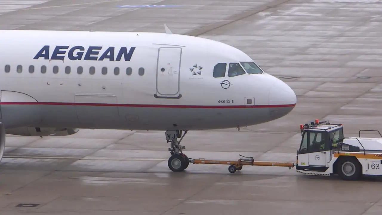 Aegean Aircraft Being Positioned