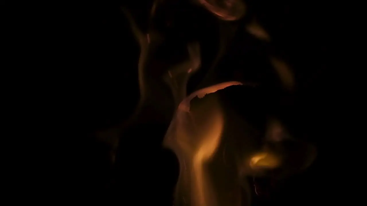 Wood fire burning in slowmotion