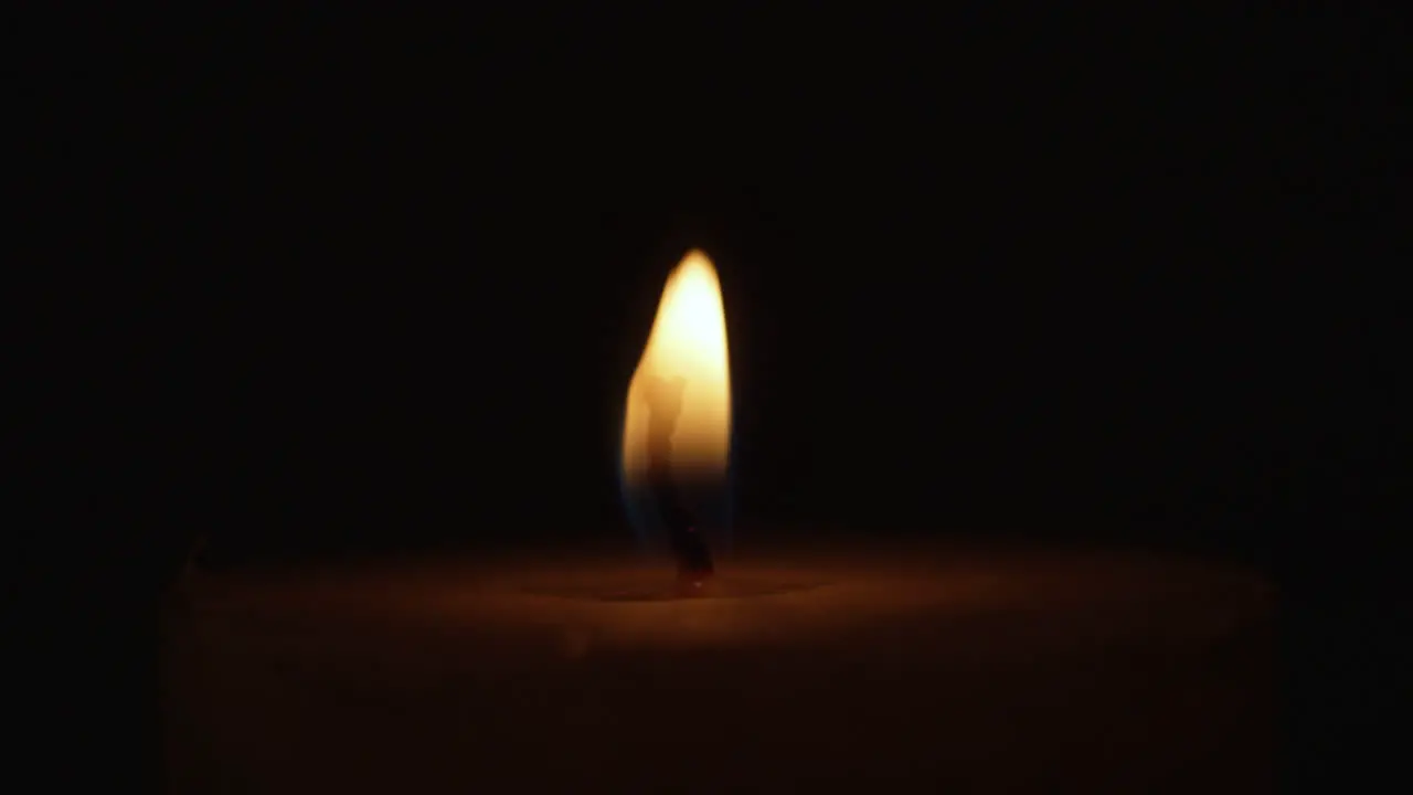 CU Flame on Candle Slow Motion