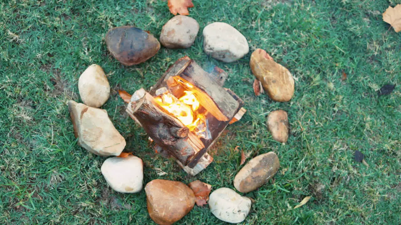 Bonfire circle camp and outdoor in nature