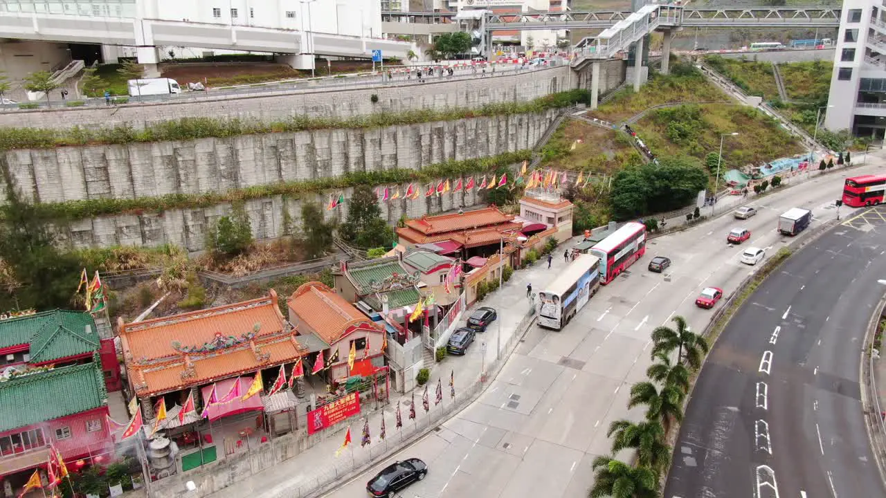 Lung Mo temple in Hong Kong Aerial view