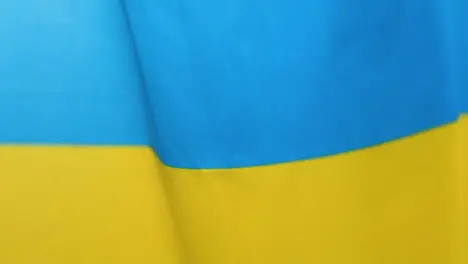 Close Up Shot of Flying Ukrainian Flag 04