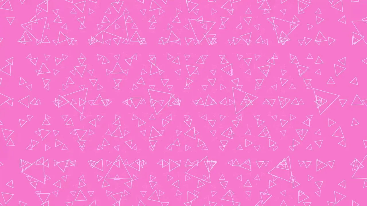 Pink field of triangle pattern moving