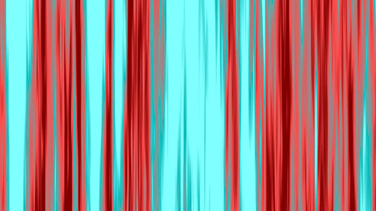 Looping animation of aqua and red vertical lines oscillating