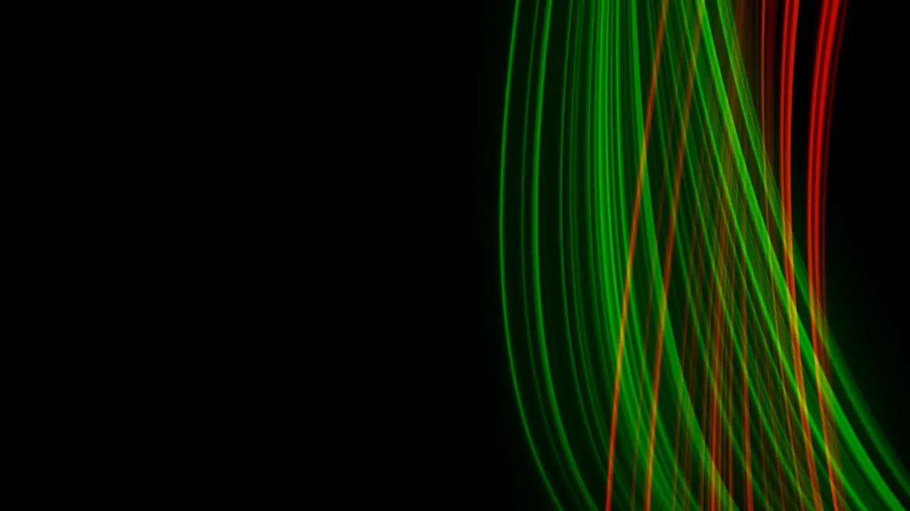 Looping animation of red and green light rays