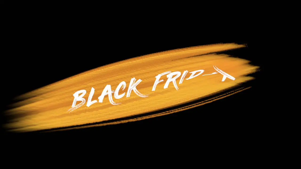 Animation intro text Black Friday on yellow