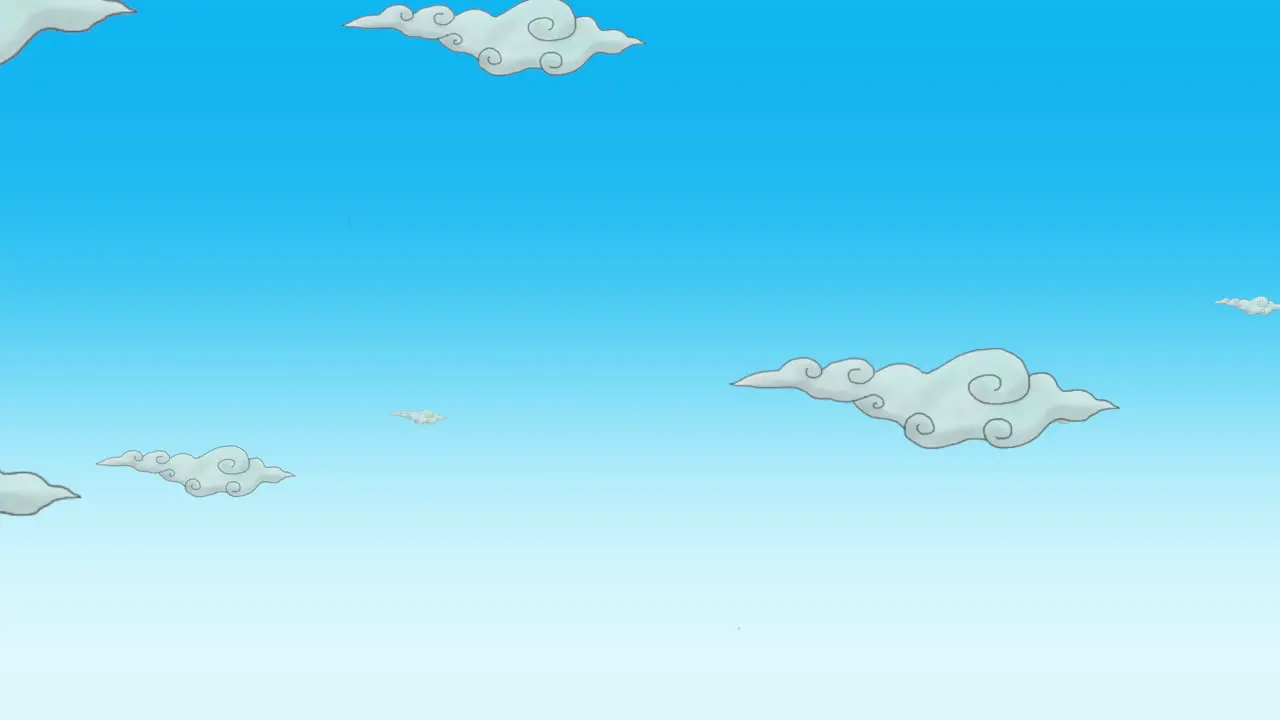 Cartoon animation background with motion clouds 4