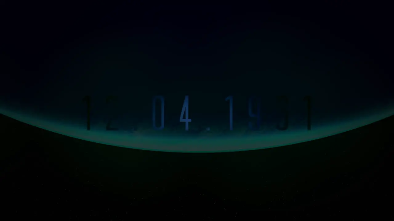 Animation closeup text with cinematic motion planet and stars in galaxy