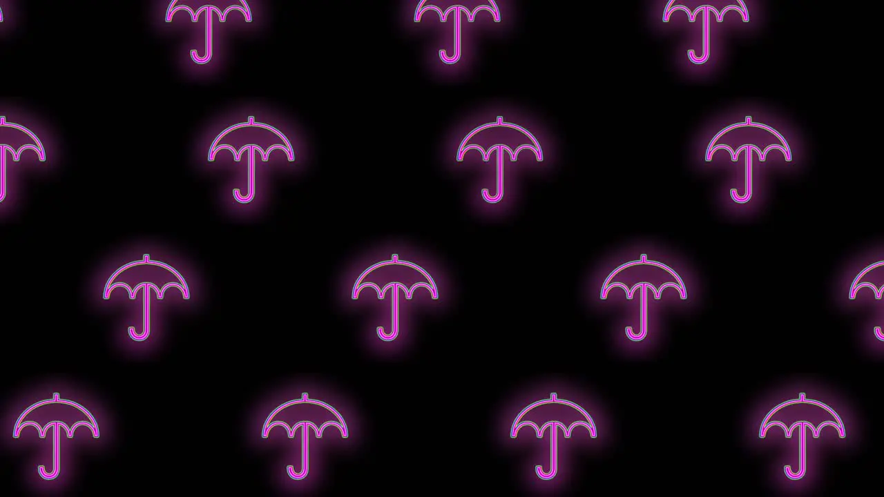 Neon purple umbrella pattern