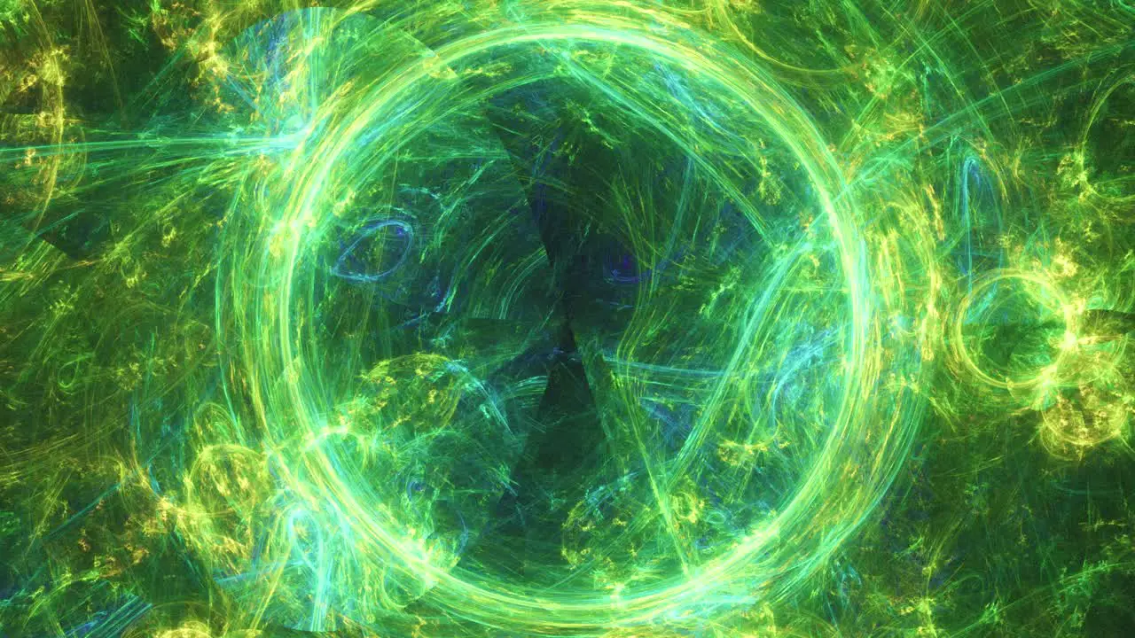 Green vortex portal to another dimension abstract fractal