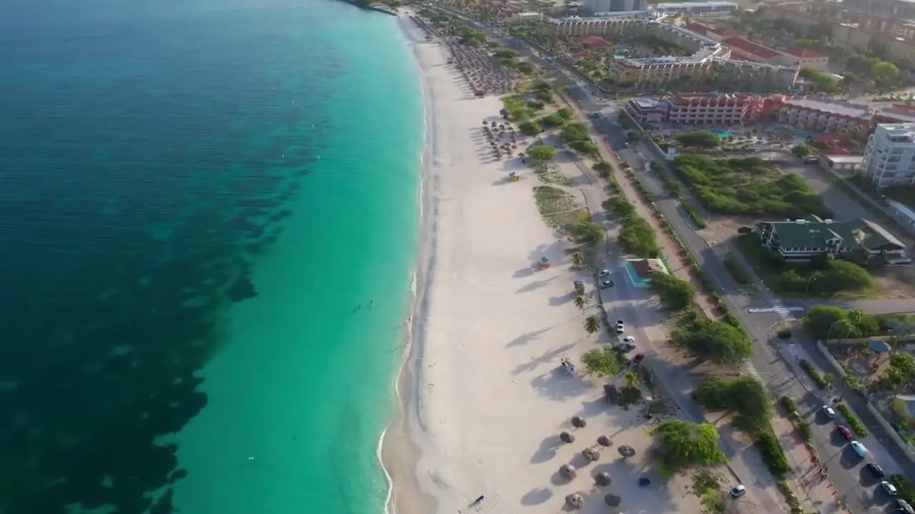 ariel footage of beautiful Miami beach holiday destination