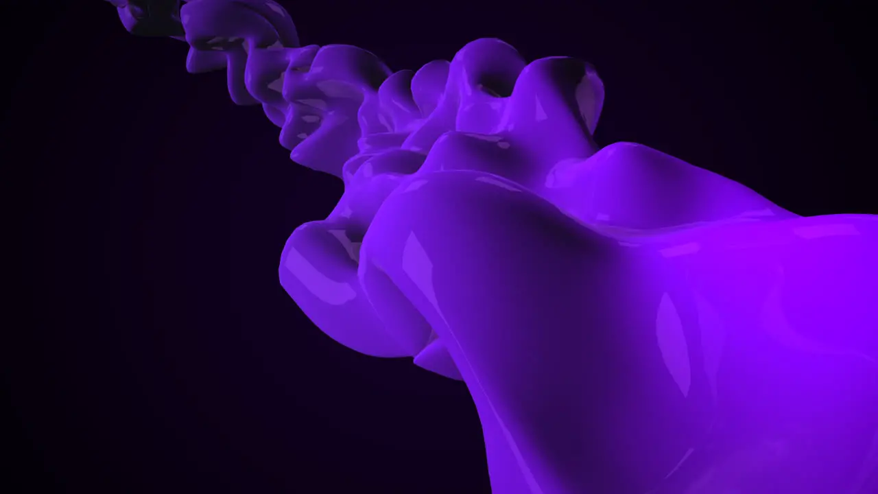 Abstract liquid purple shapes in dark space 1