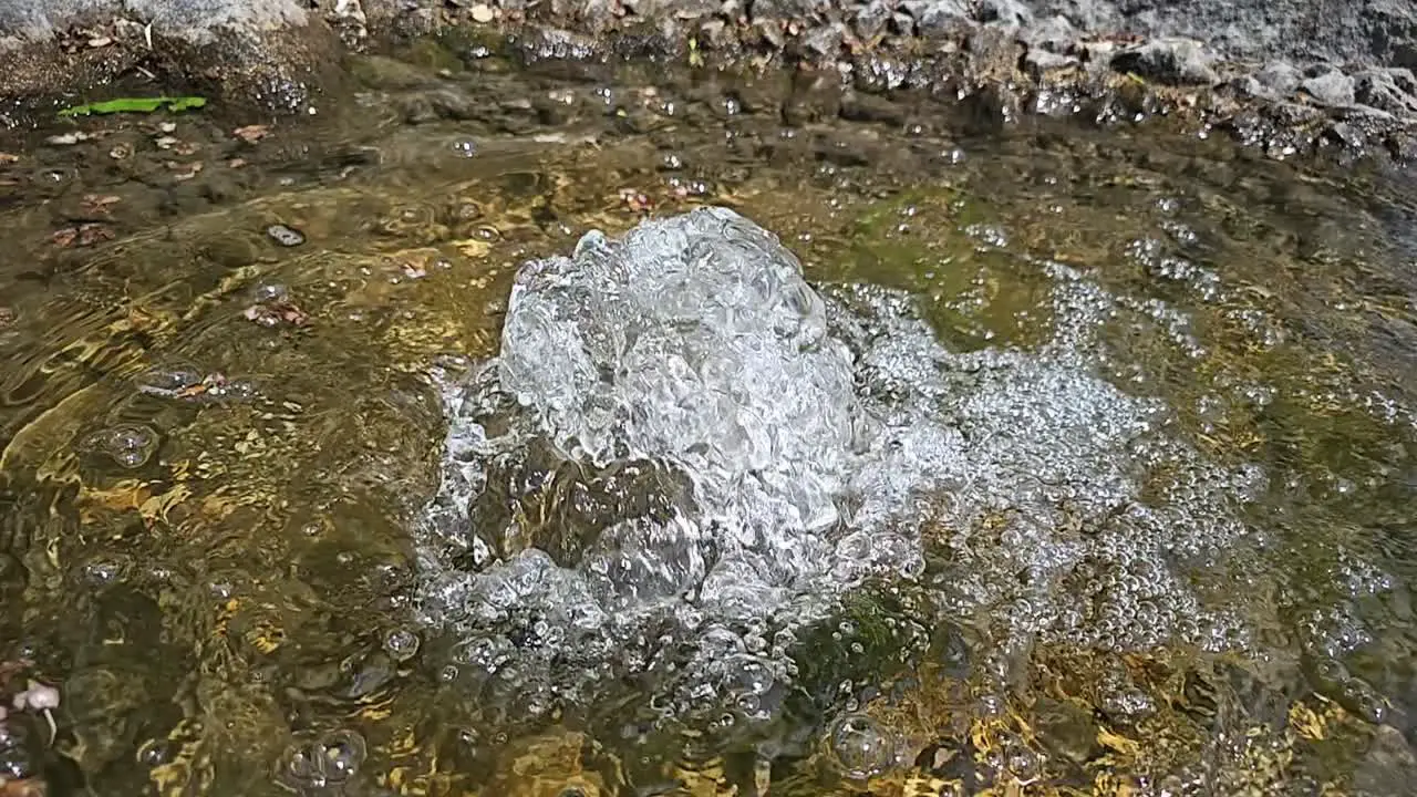 A small fountain in the Sauerlandpark Hemer in super slow motion