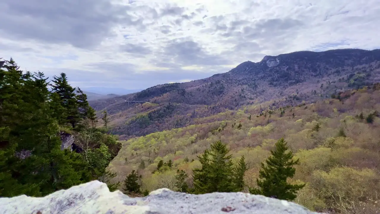 Grandfather Mountain North Carolina in Spring from Rough Ridge Overlook