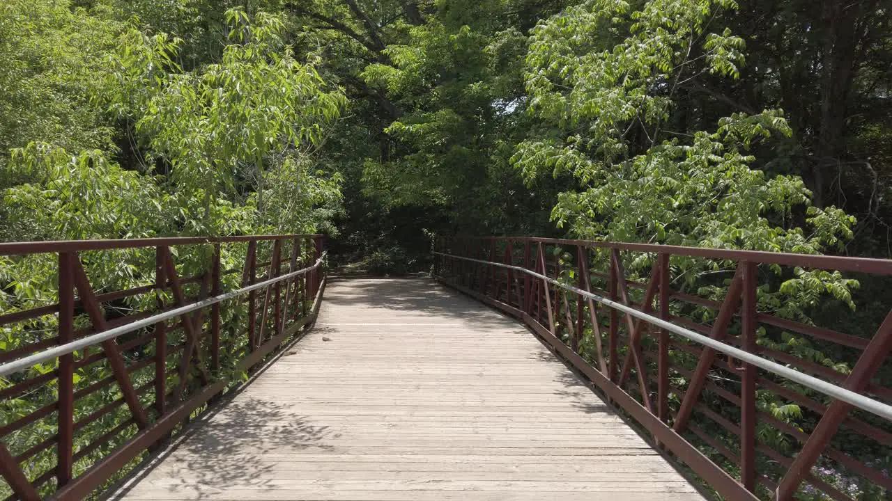 Crossing a bridge simulated walking