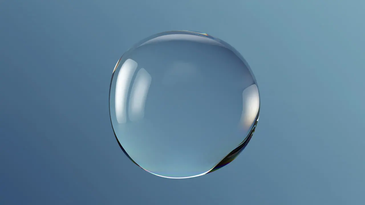 Close up water or soap bubble with light effect smooth motion