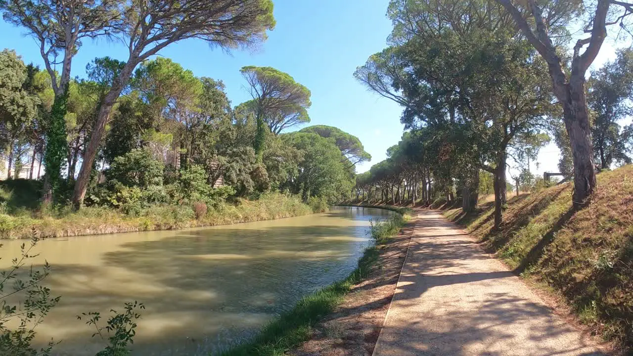 Walkway on the Canal Du Midi South Of France