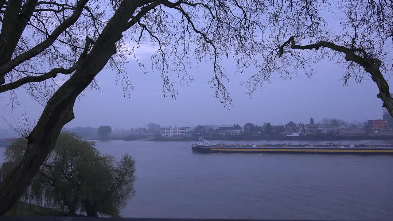 Netherlands Schoonhoven Barge In Early Light