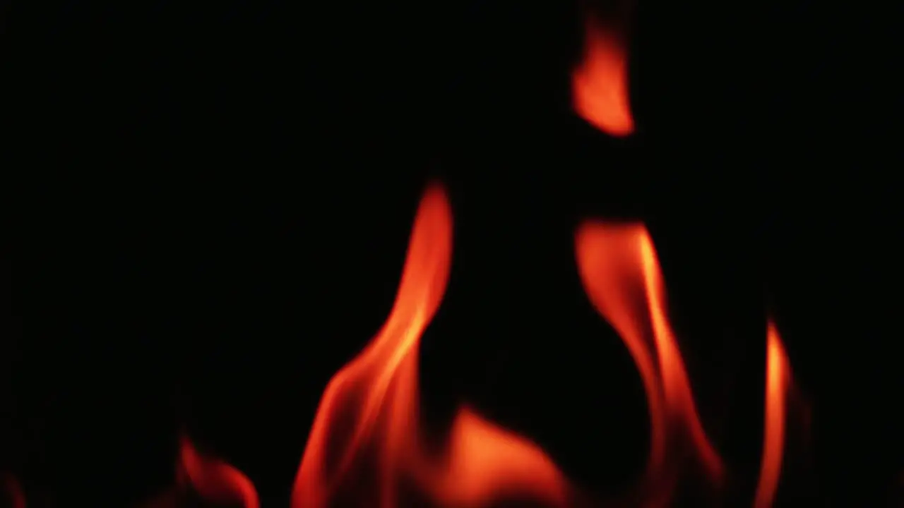 Fire burning in Close up shot Slow Motion