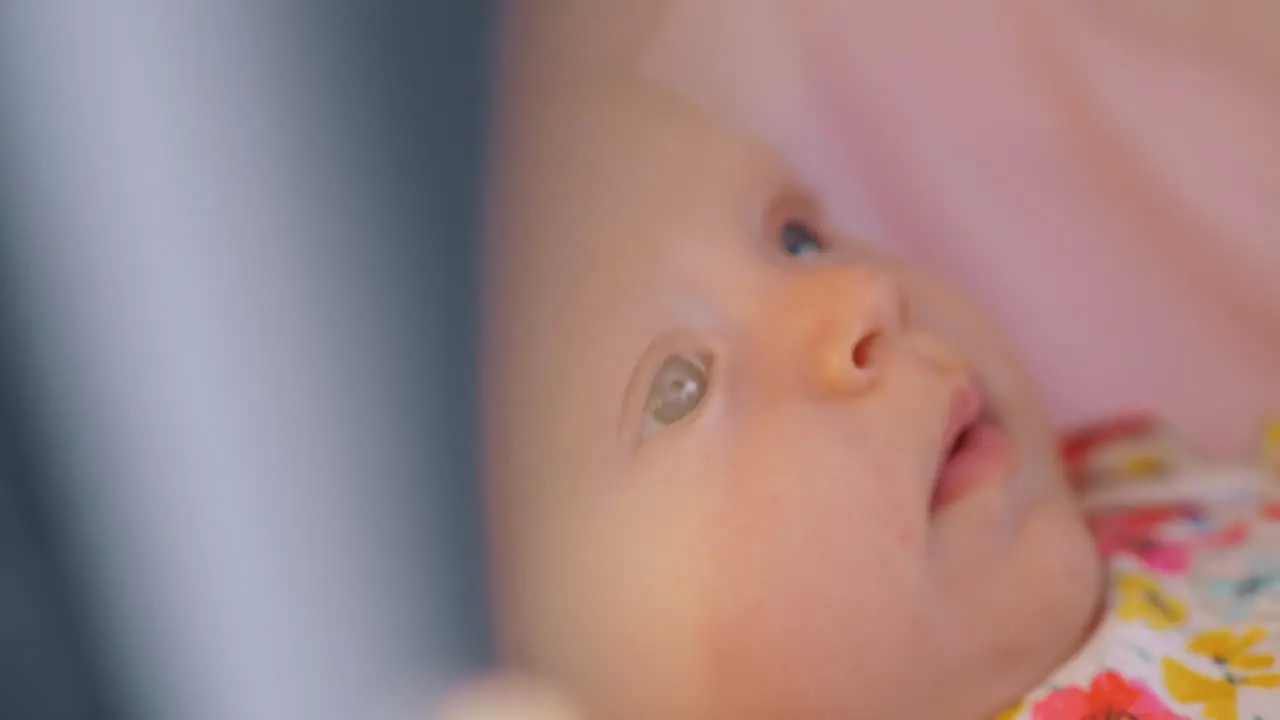 Blue-eyed baby girl portrait