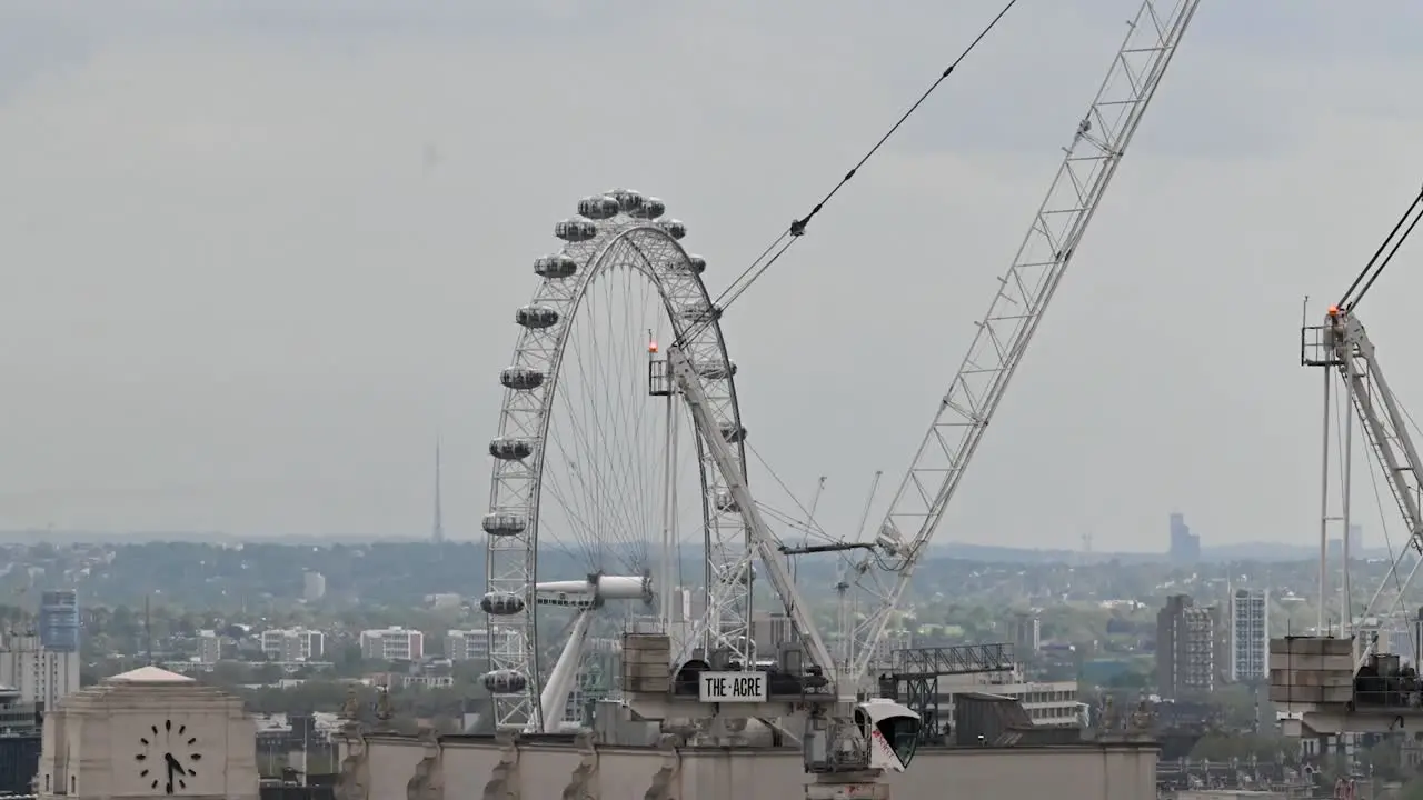 View out to the London Eye from The Post Building London United Kingdom