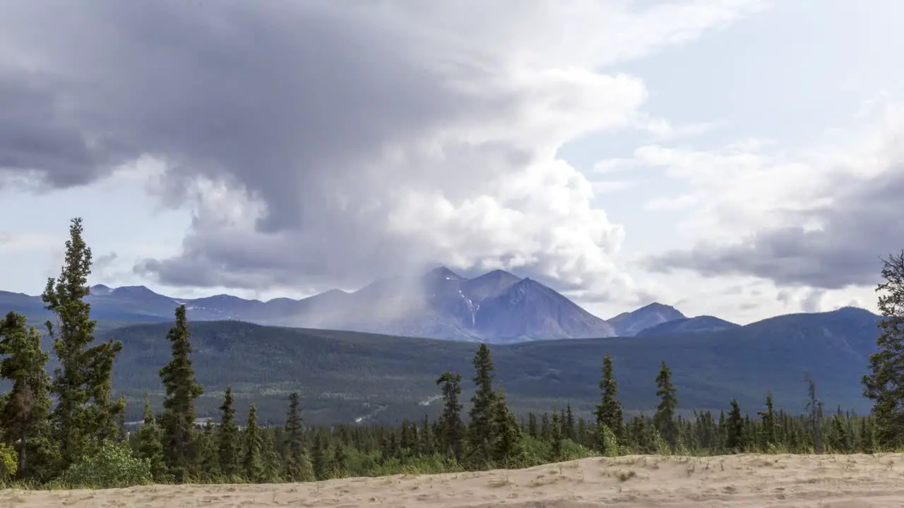 Timelapse of a mountain storm in Carcross Yukon