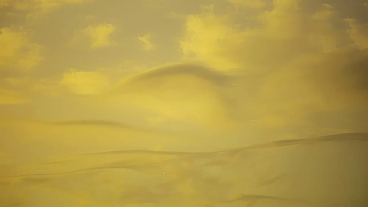 Dramatic Timelapse of Clouds in Yellow Sky