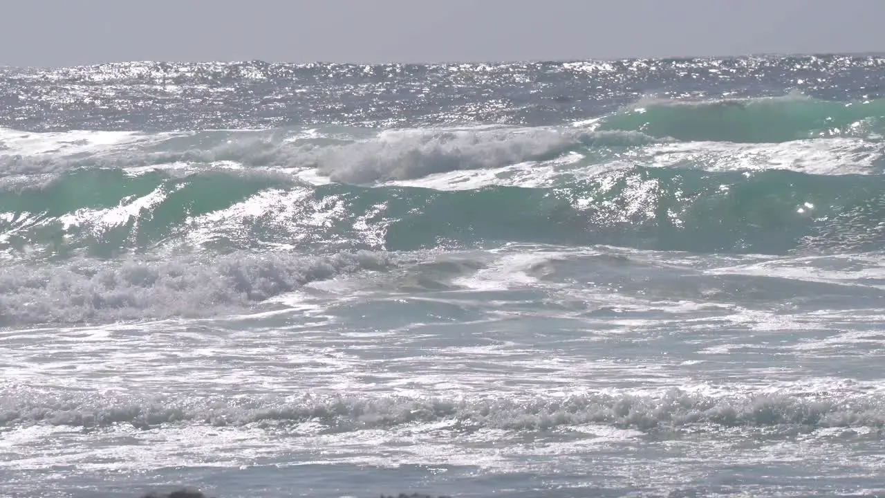 Barreling waves along the coastlines of Monterey California 