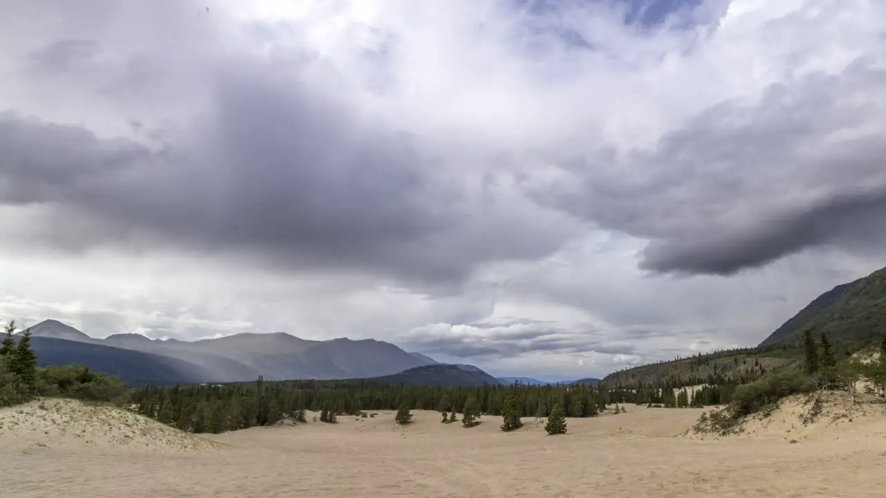 Stormy sky over Carcross Desert