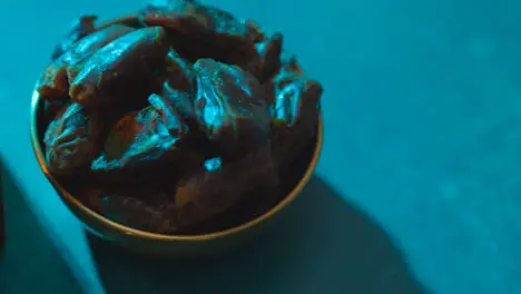 Macro Shot of Bowl of Dates