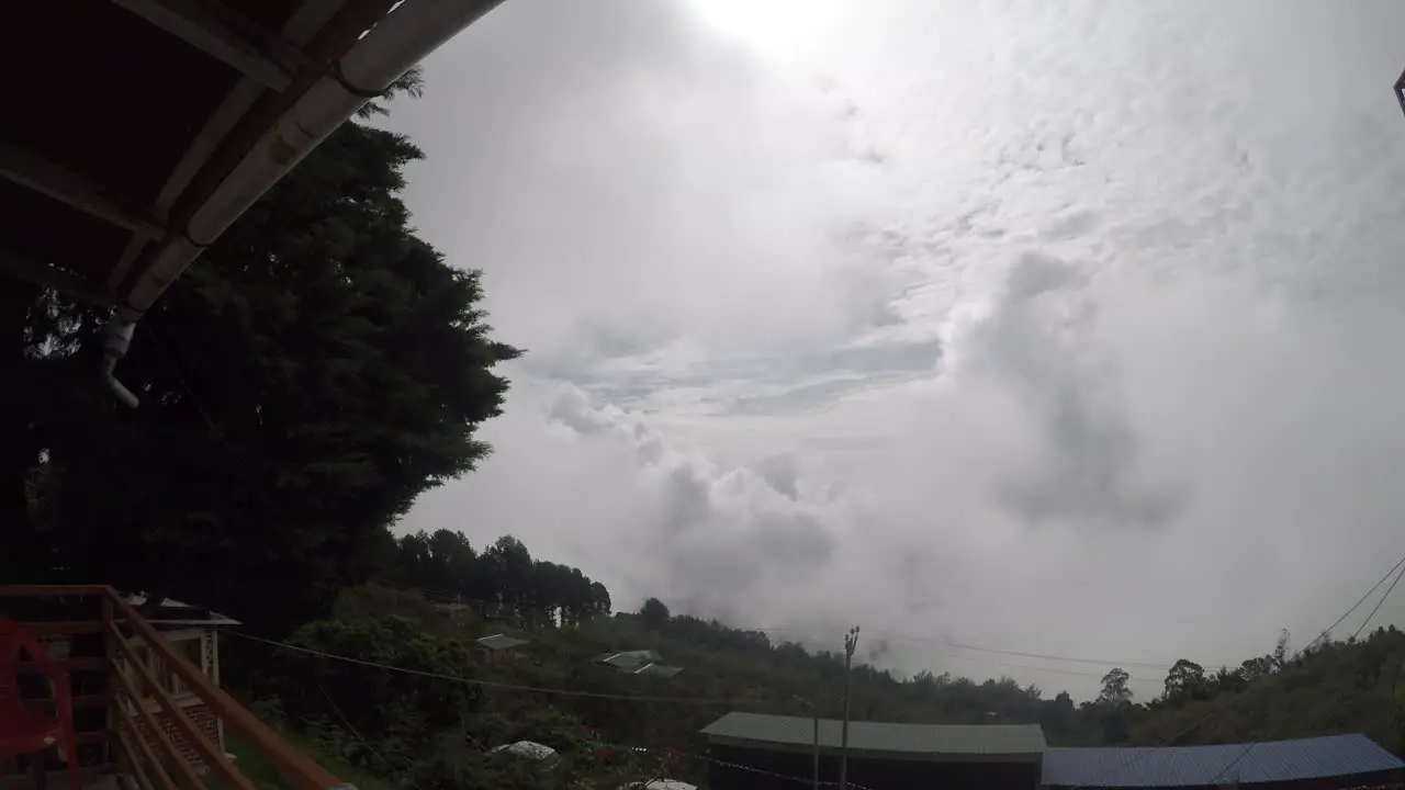 Cloud timelapse from hotel balcony in Vattakanal India