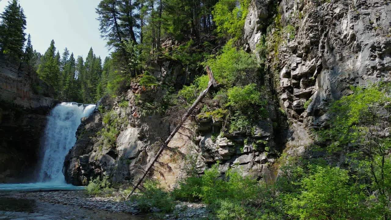 Waterfall in Forest Canyon [4K Slow Motion