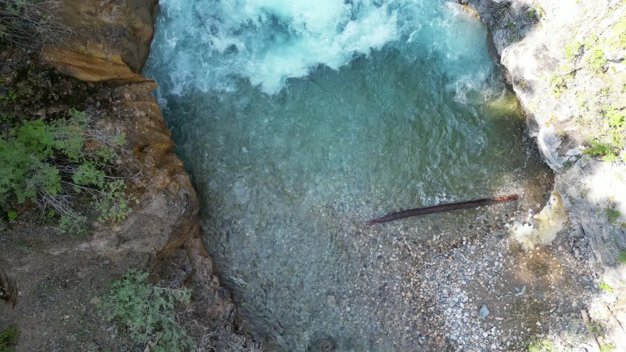 Flyover of Serene Slow Motion Waterfall [4K