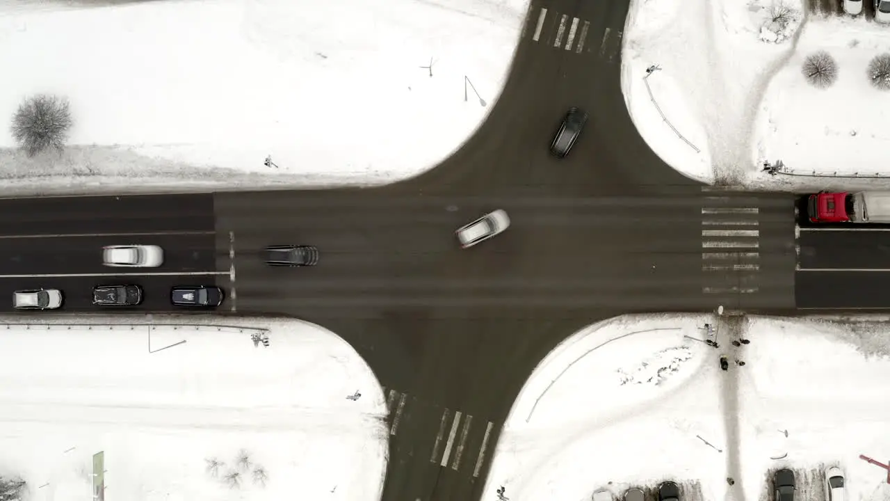 View form a above of a busy regulated street