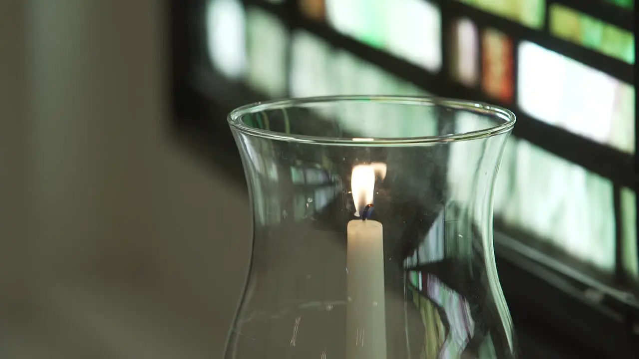 Candle Burning Closeup First Presbyterian Church West Chester PA