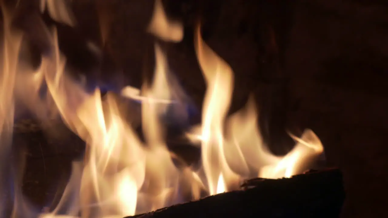 Burning fire in a fireplace