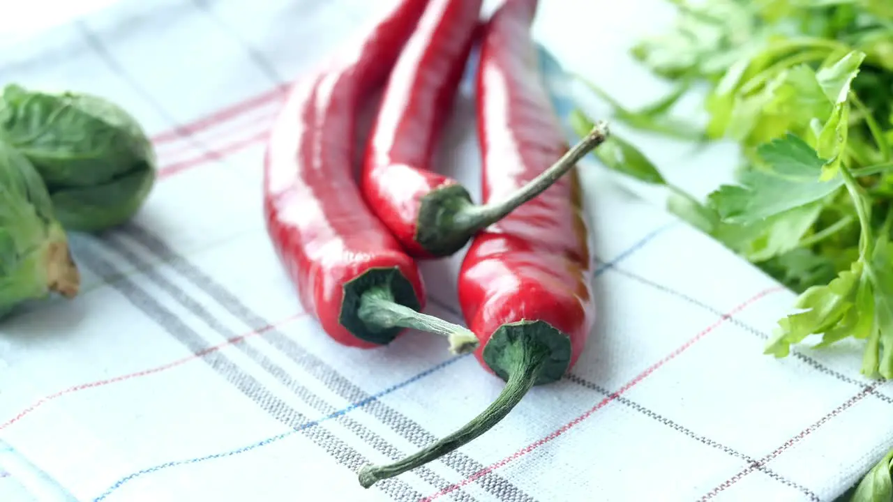 Red chili pepper white background