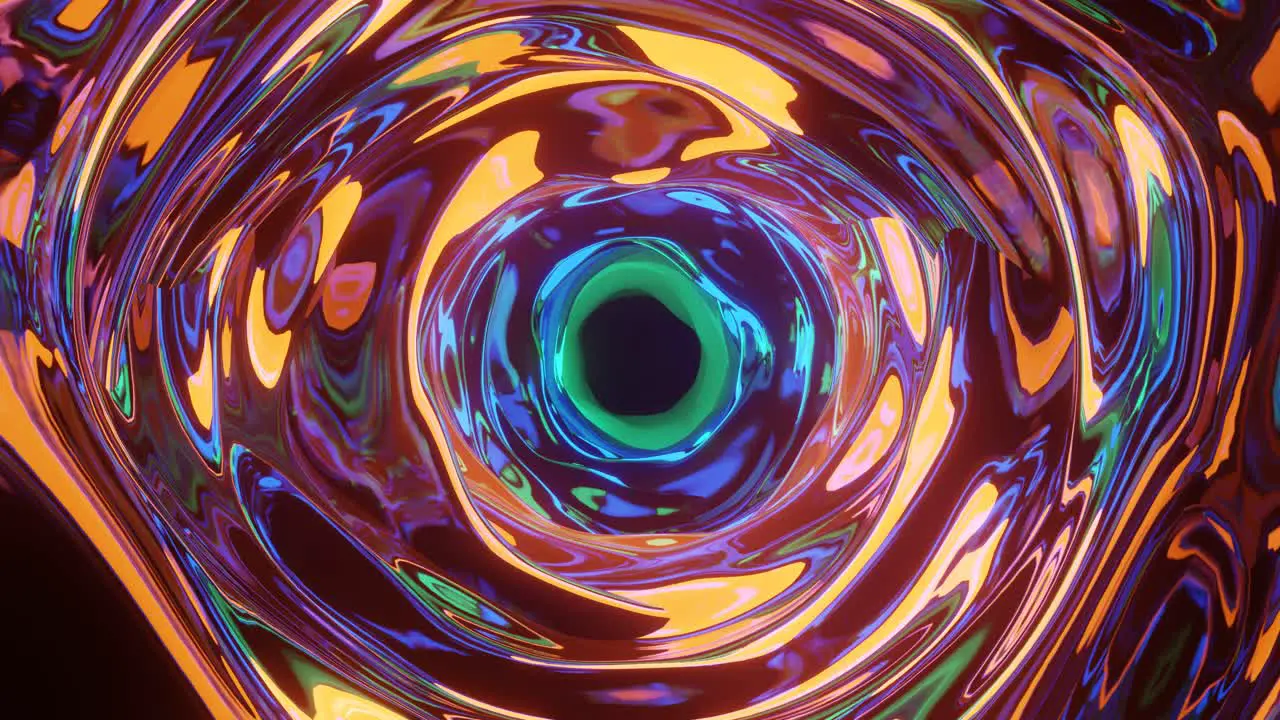 An endless and seamless loop of a liquid tunnel motion