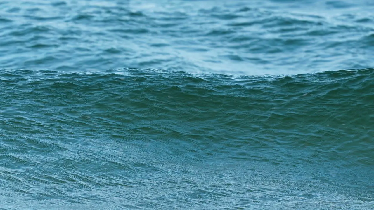 Close view of textured sea waves in motion