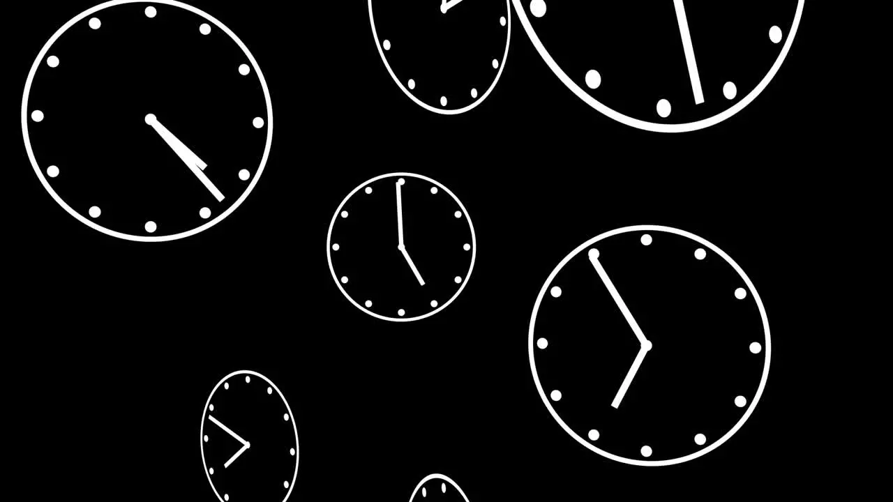 Falling Clocks Matte Loop