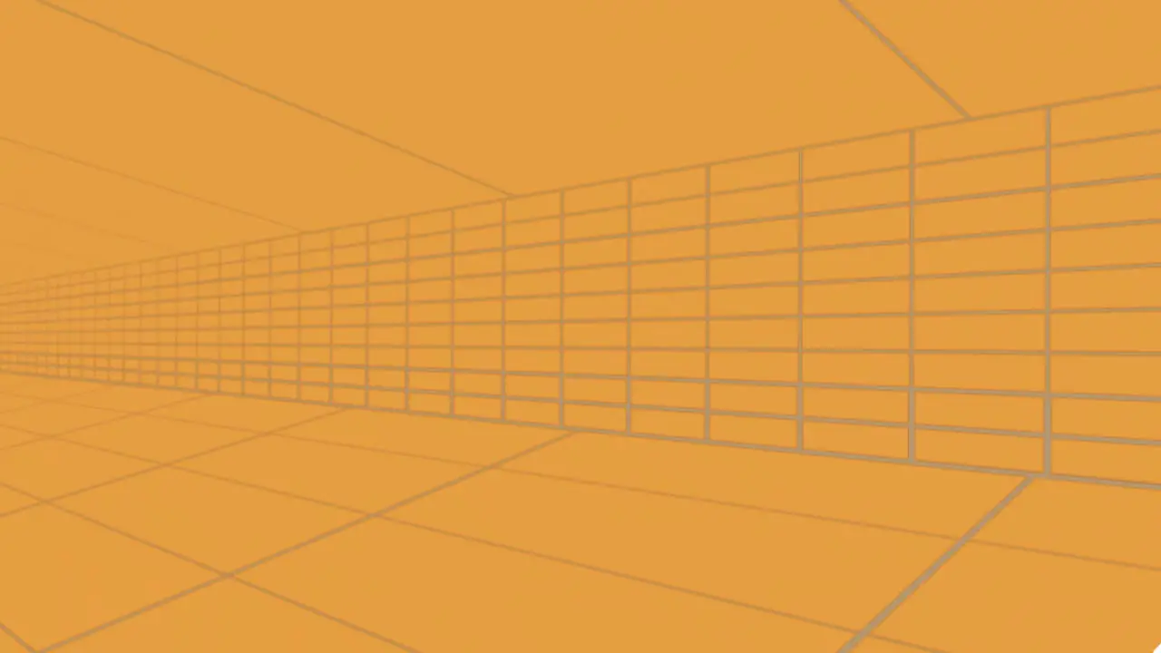 Animation of blue tunnel in seamless pattern against orange background