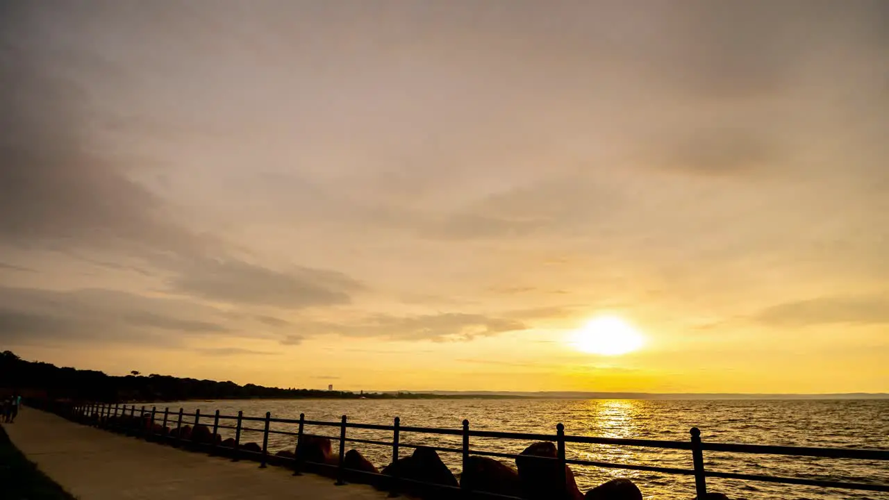 Peaceful Sunset Over Sea Timelapse