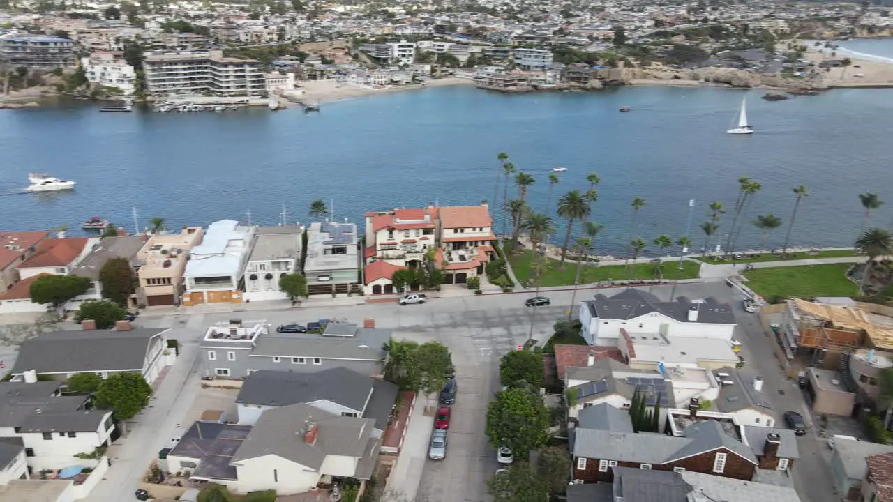 Newport Beach California aerial flyover