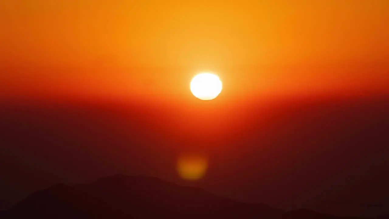 Iconic vibrant sunrise time lapse above Sunset Peak Hong Kong